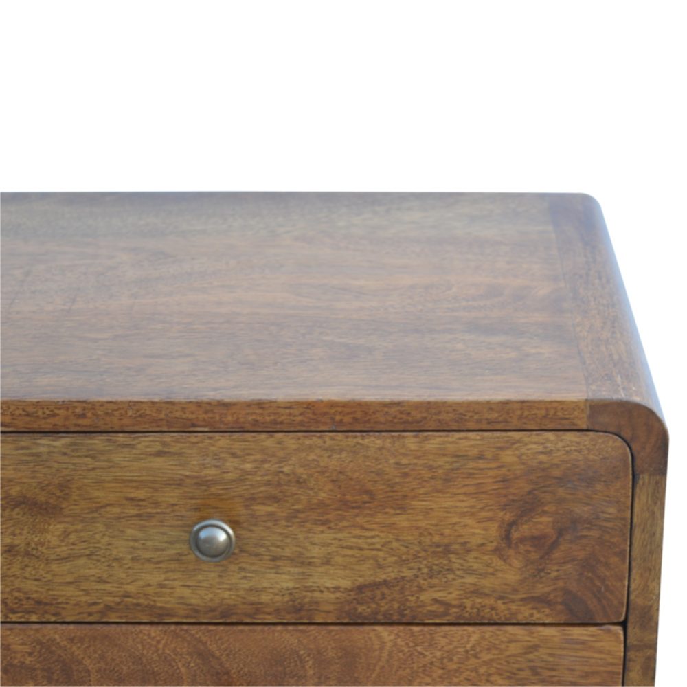 Curved Chestnut nightstand - Image 5