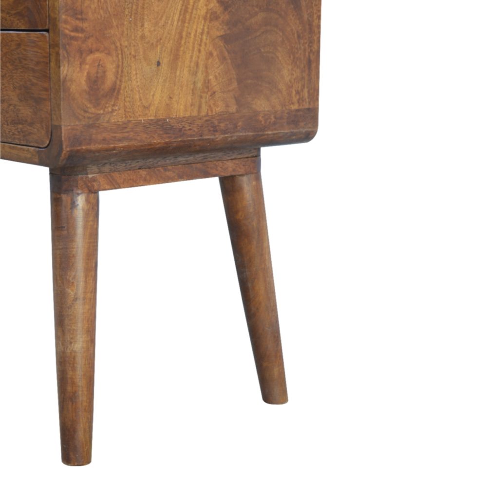 Curved Chestnut nightstand - Image 6