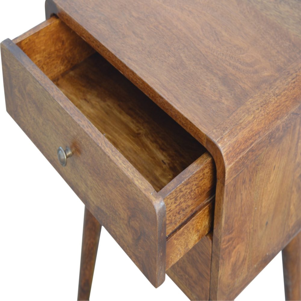 Curved Chestnut nightstand - Image 7