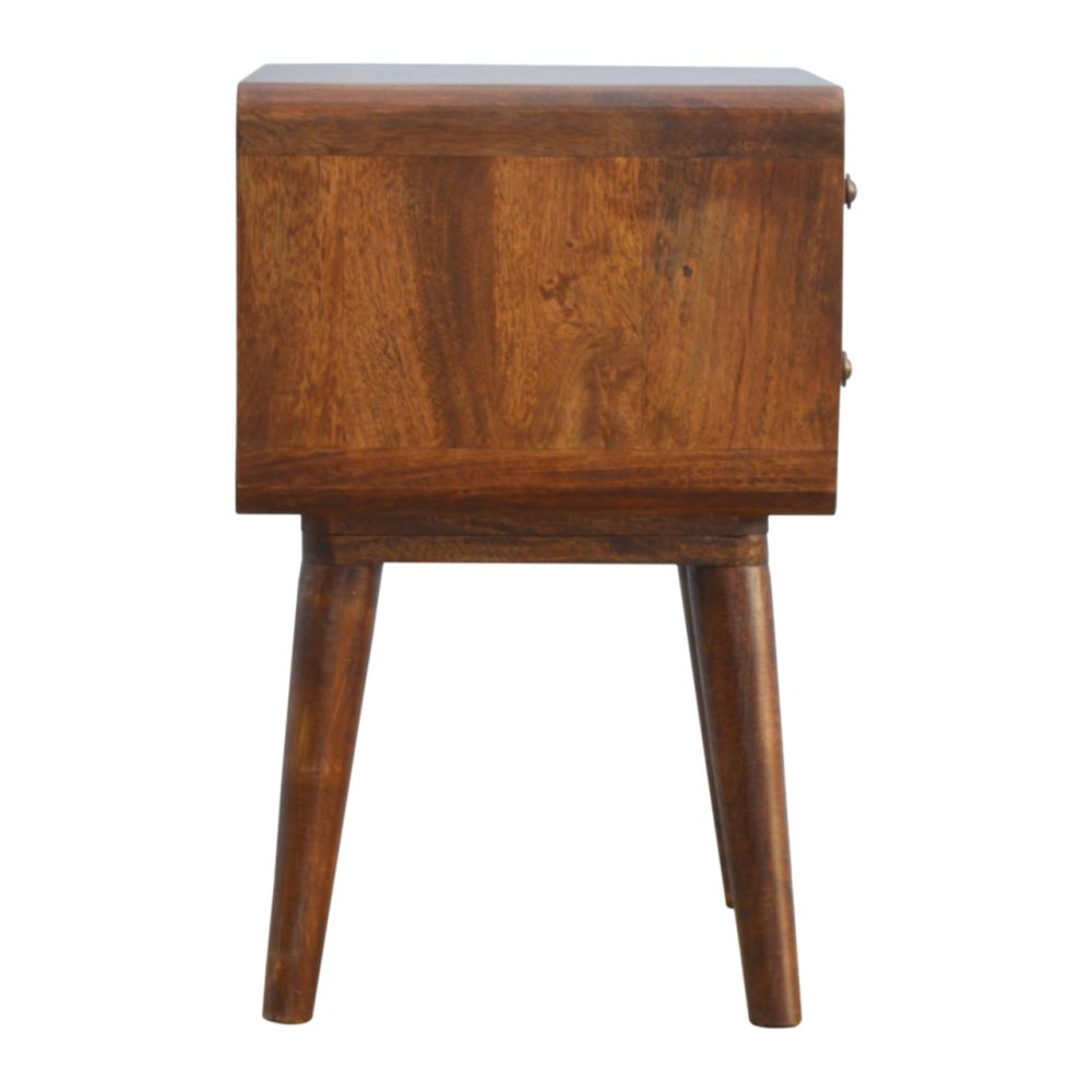 Curved Chestnut nightstand - Image 8