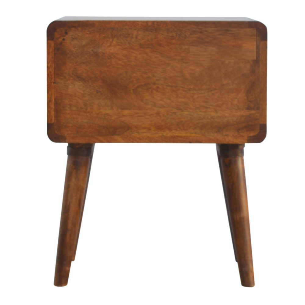 Curved Chestnut nightstand - Image 9