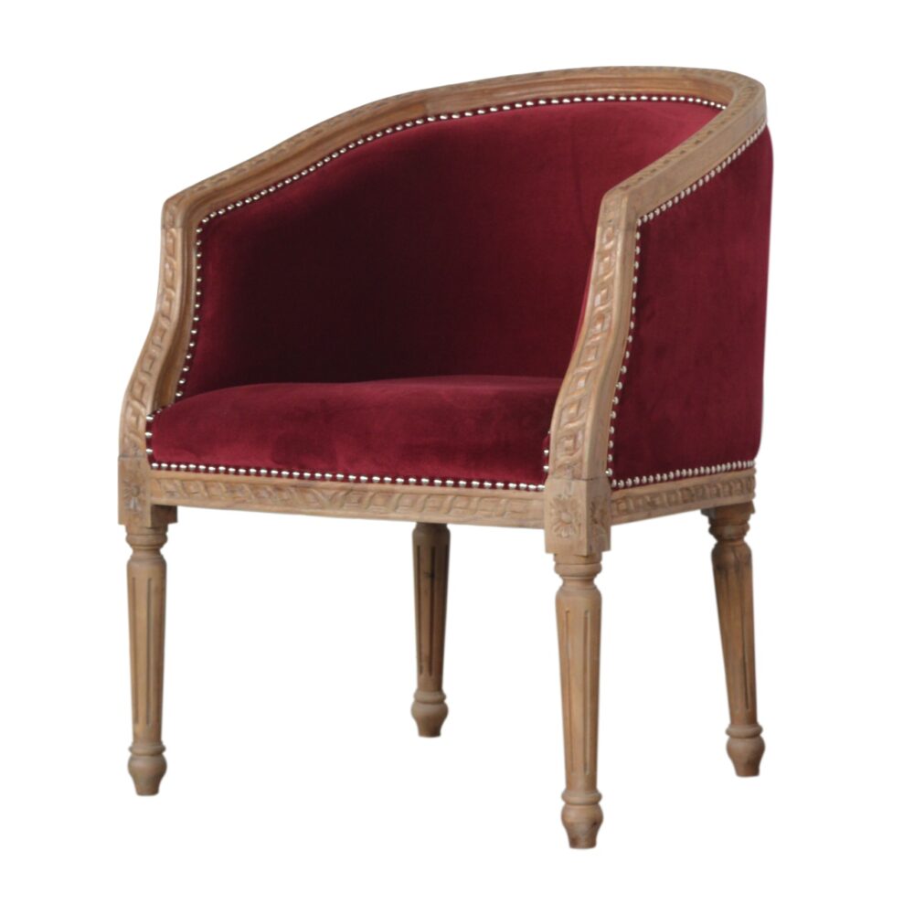 wholesale Wine Red Velvet Occasional Chair for resale