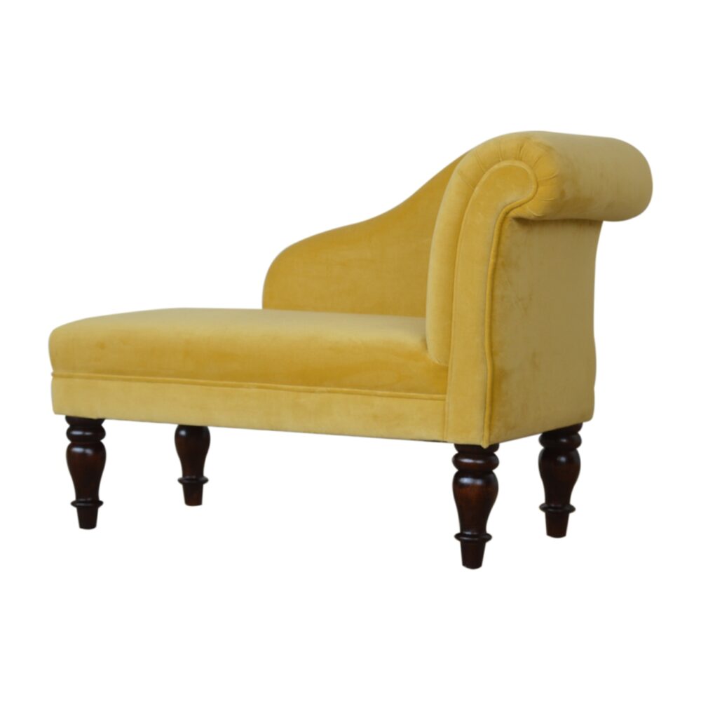 Mustard Velvet Chaise dropshipping