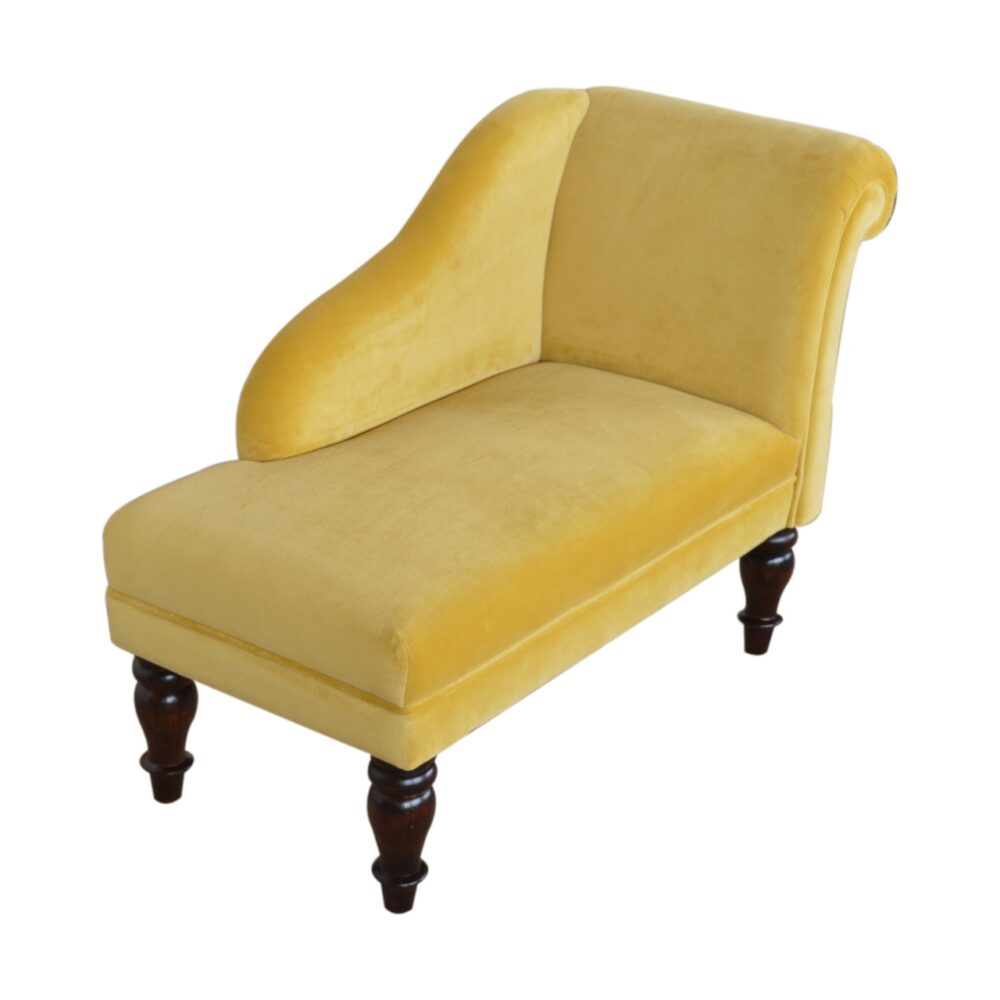 wholesale Mustard Velvet Chaise for resale