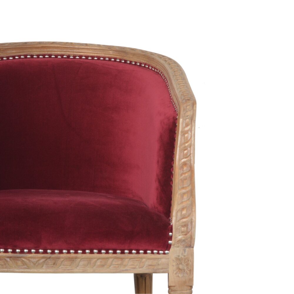 wholesale Wine Red Velvet Occasional Chair for resale