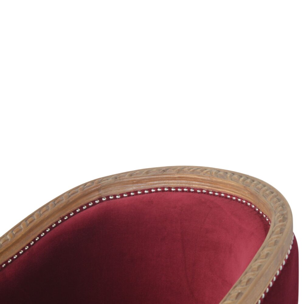 Wine Red Velvet Occasional Chair for reselling