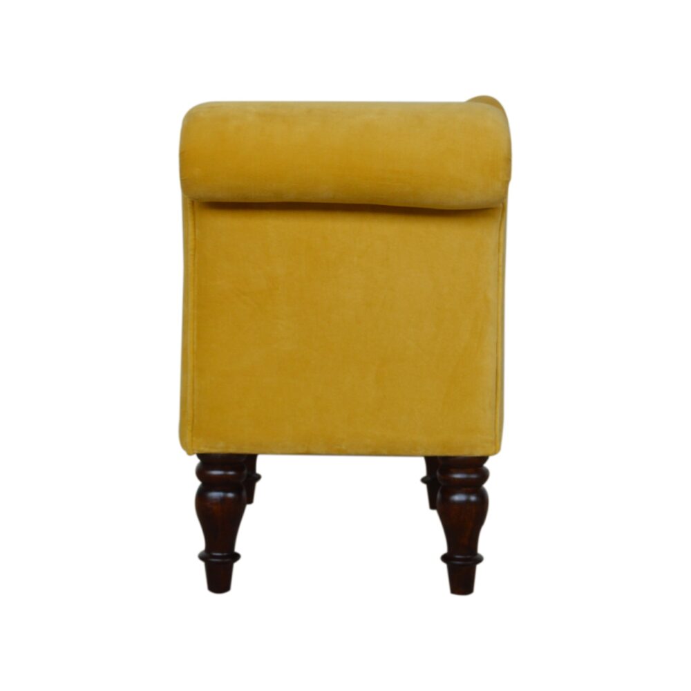 bulk Mustard Velvet Chaise for resale