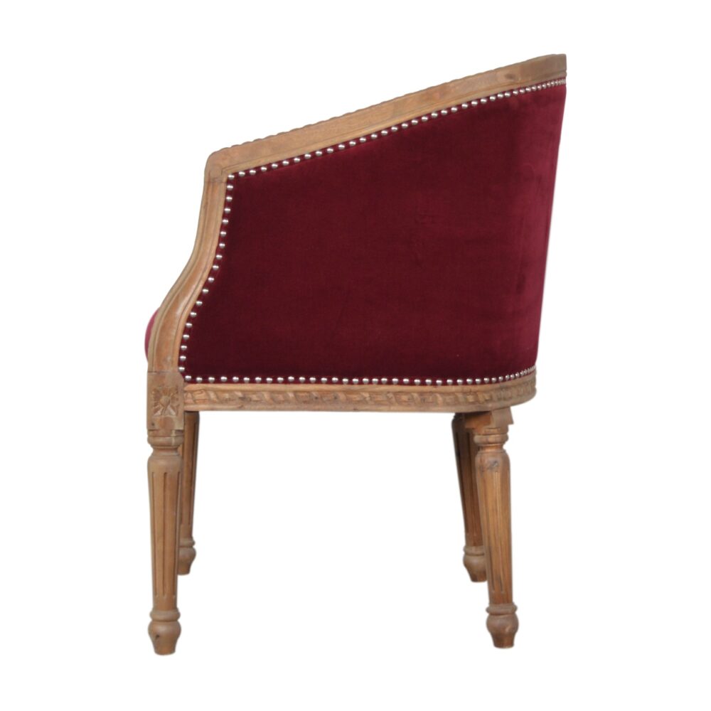 bulk Wine Red Velvet Occasional Chair for resale