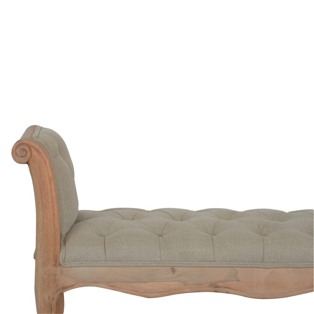 wholesale Carved French Style Mud Linen Bench for resale