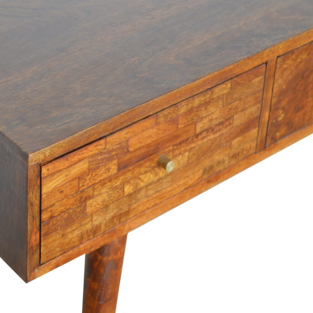 wholesale 3 Drawer Mixed Chestnut Console Table for resale