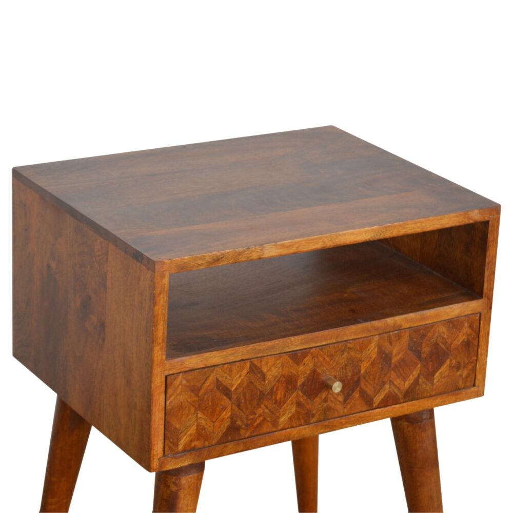 Assorted Chestnut Bedside with Open Slot dropshipping