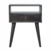 Ash Black Carved Drawer Bedside wholesalers