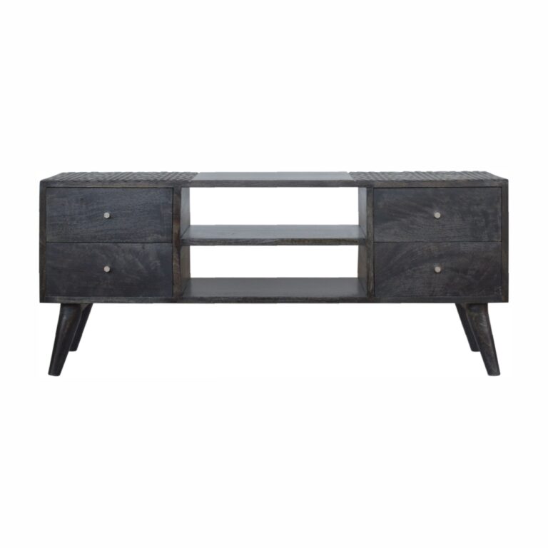 Ash Black 4 Drawer Media Unit for resale