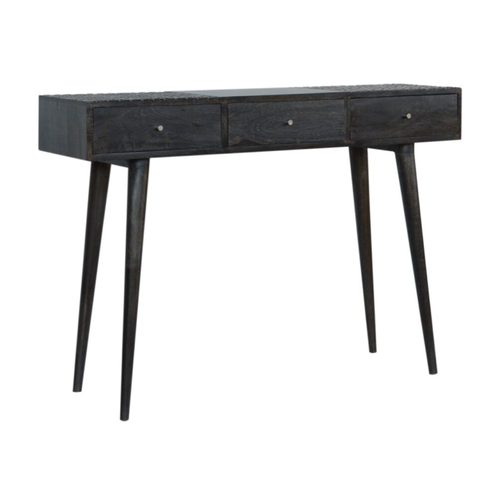 wholesale Ash Black 3 Drawer Console Table for resale