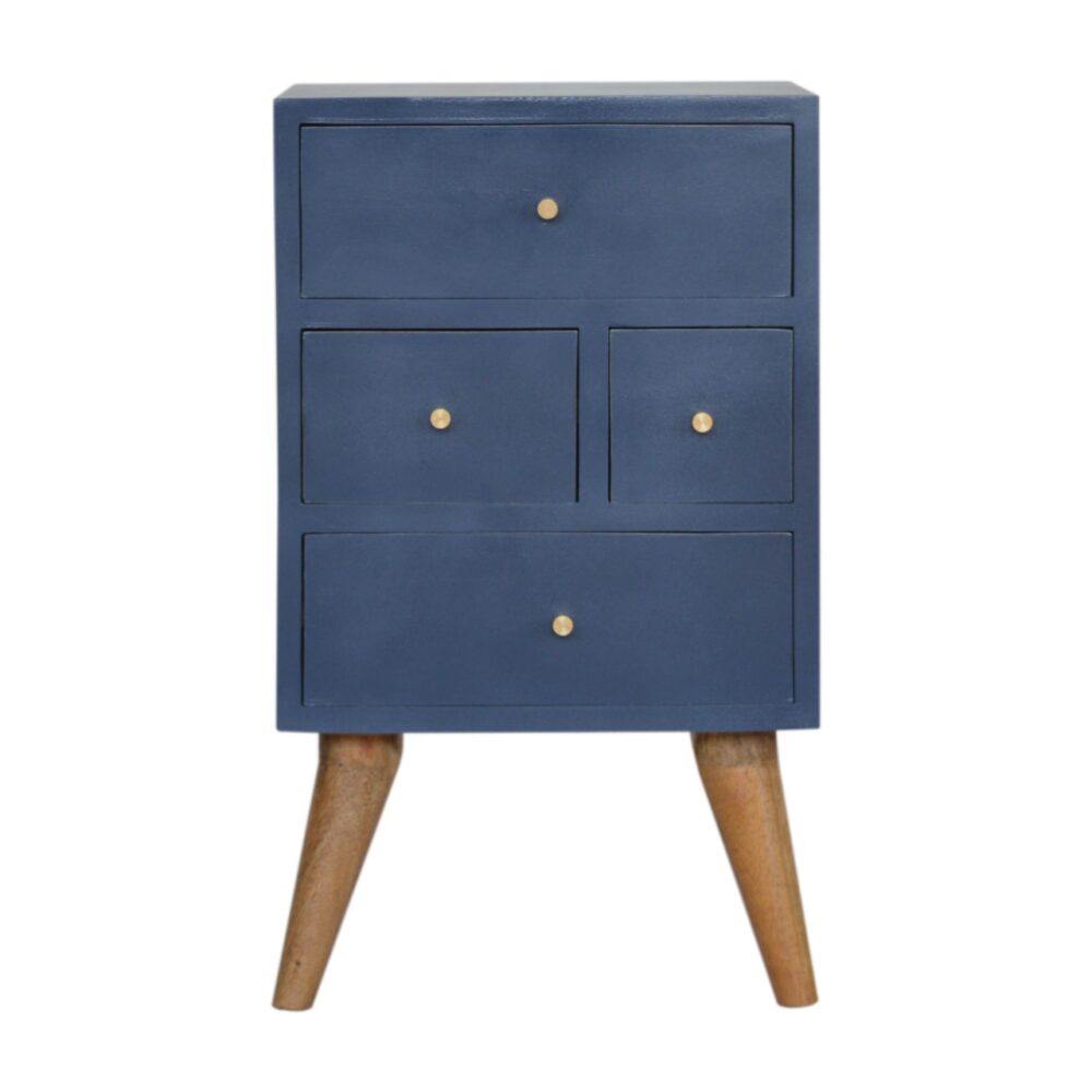 Dark Blue Painted Multi Drawer Bedside wholesalers