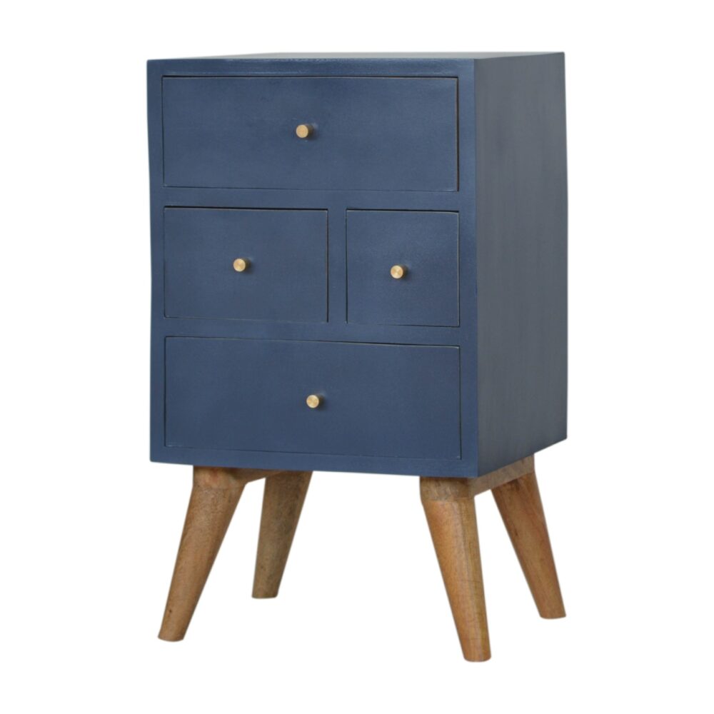 wholesale Dark Blue Painted Multi Drawer Bedside for resale