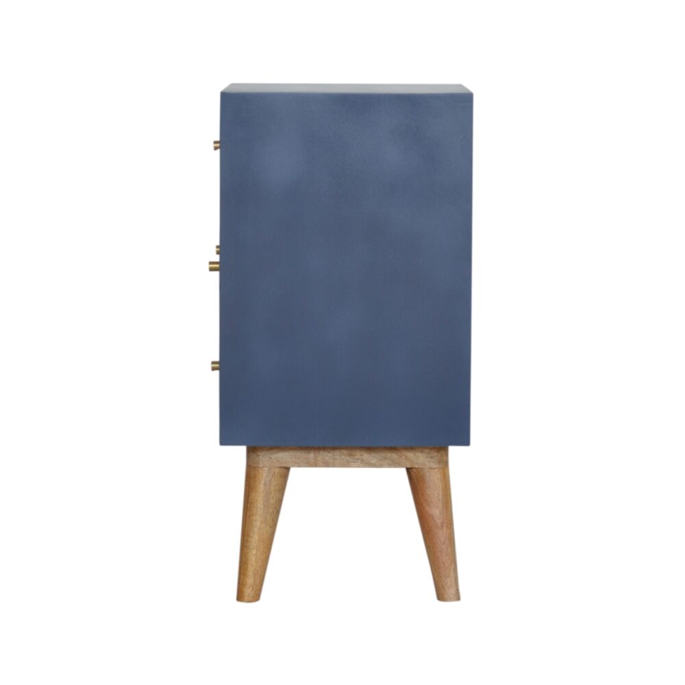 bulk Dark Blue Painted Multi Drawer Bedside for resale