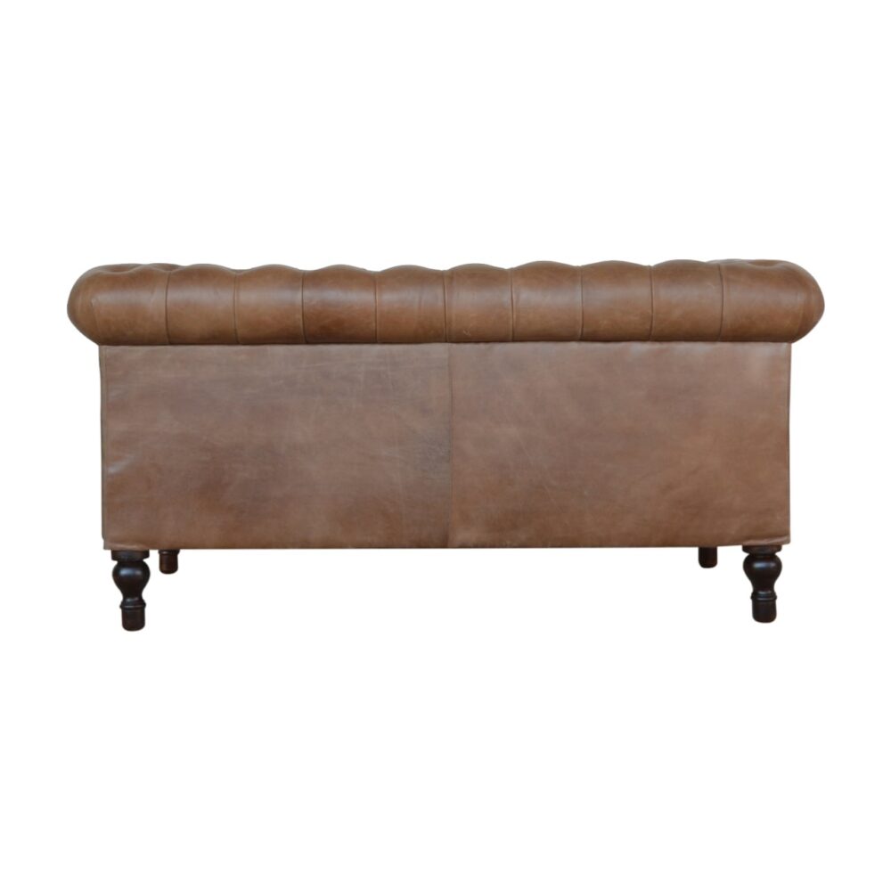 Brown Leather Double Seater Chesterfield Sofa wholesalers