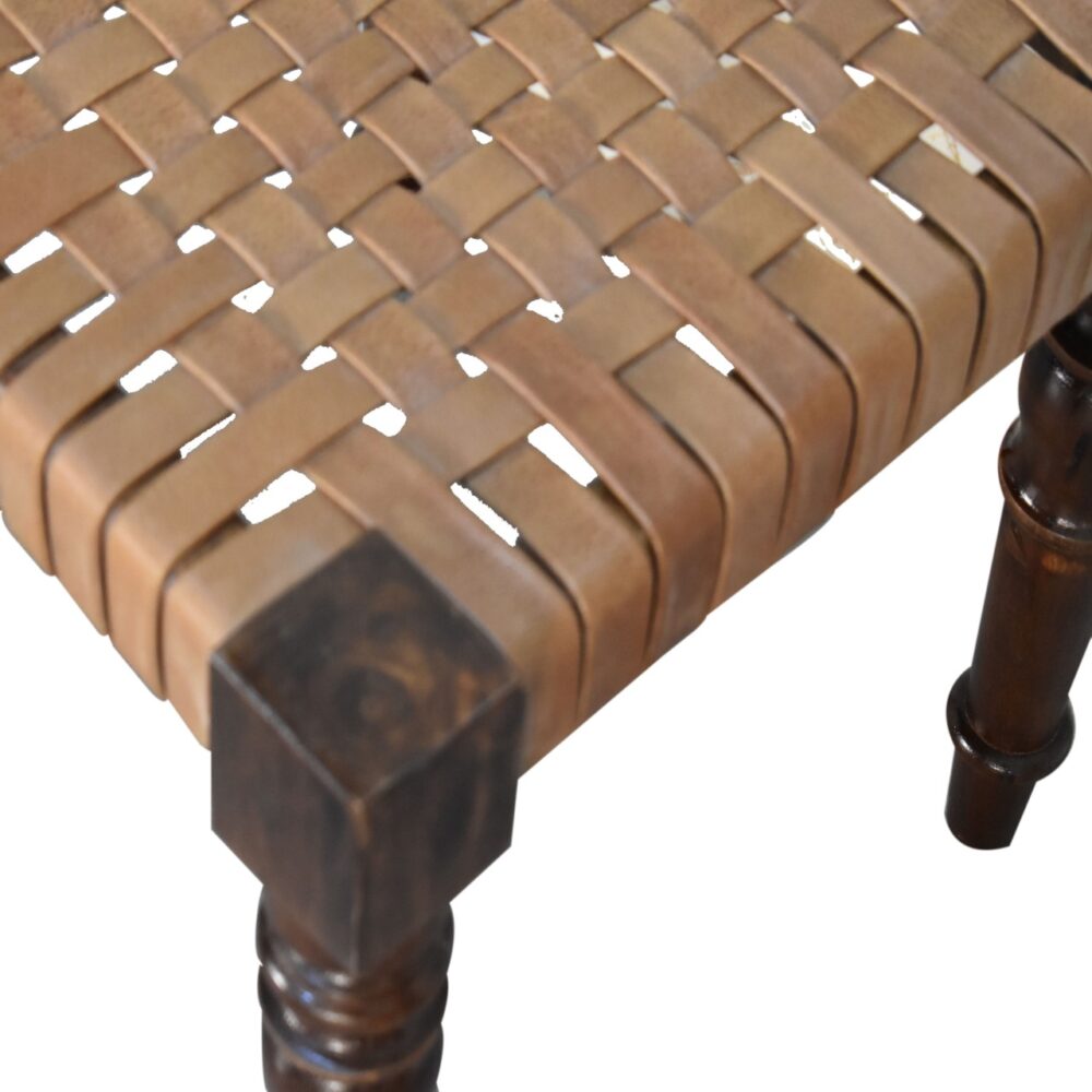 Woven Leather Footstool dropshipping