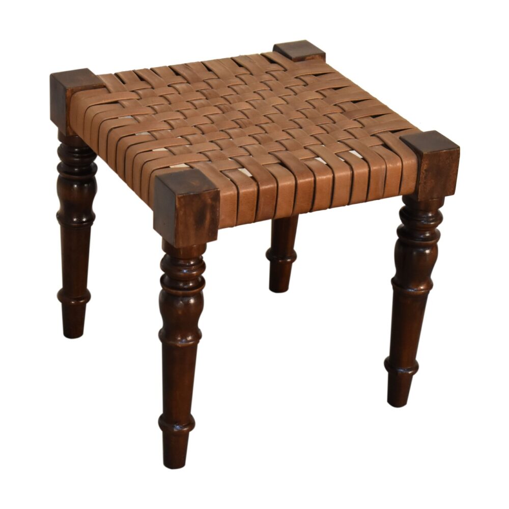 Woven Leather Footstool for resell