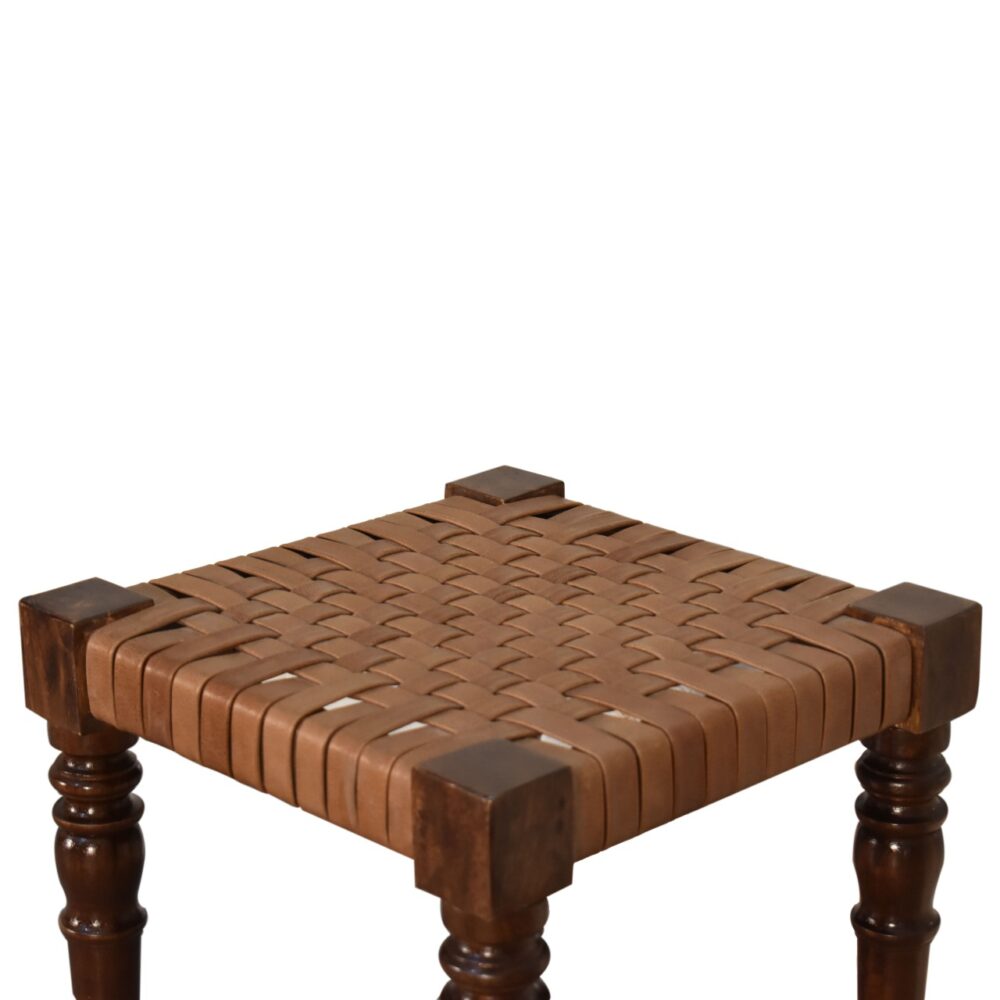 Woven Leather Footstool for reselling