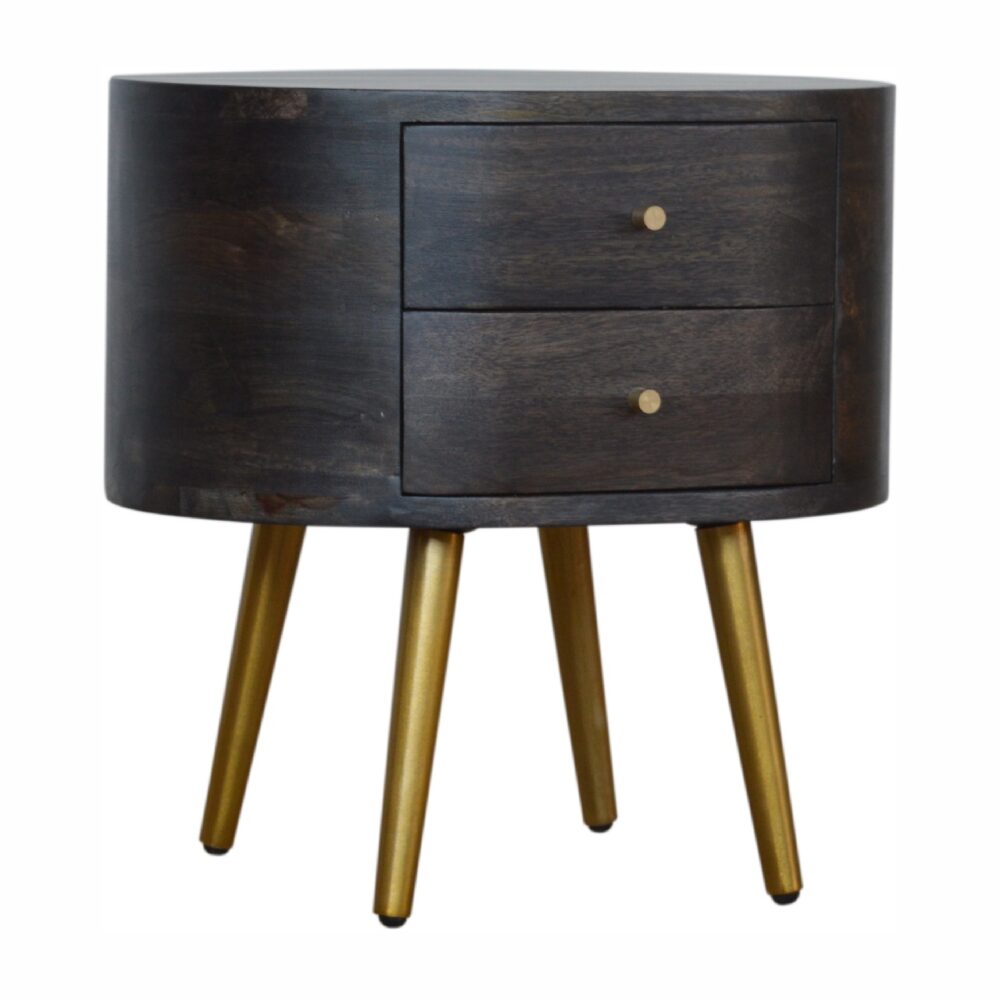 Ash Black Bedside with Brass Legs wholesalers