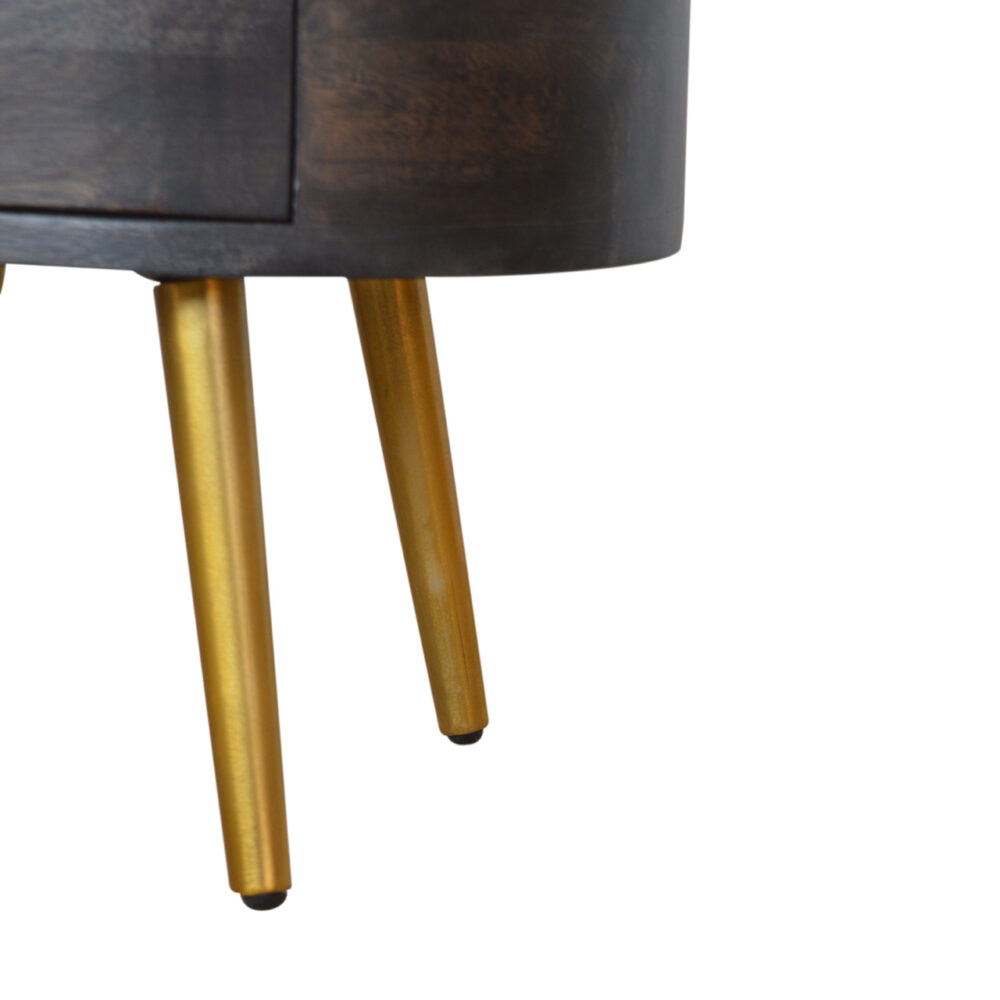 Ash Black Bedside with Brass Legs for resell