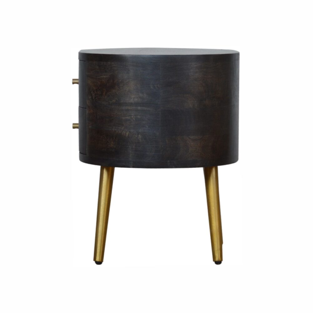 Ash Black Bedside with Brass Legs for reselling