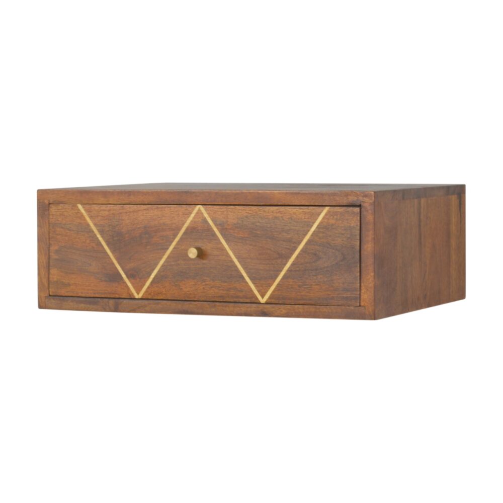Wall Mounted Chestnut Brass Inlay Bedside wholesalers