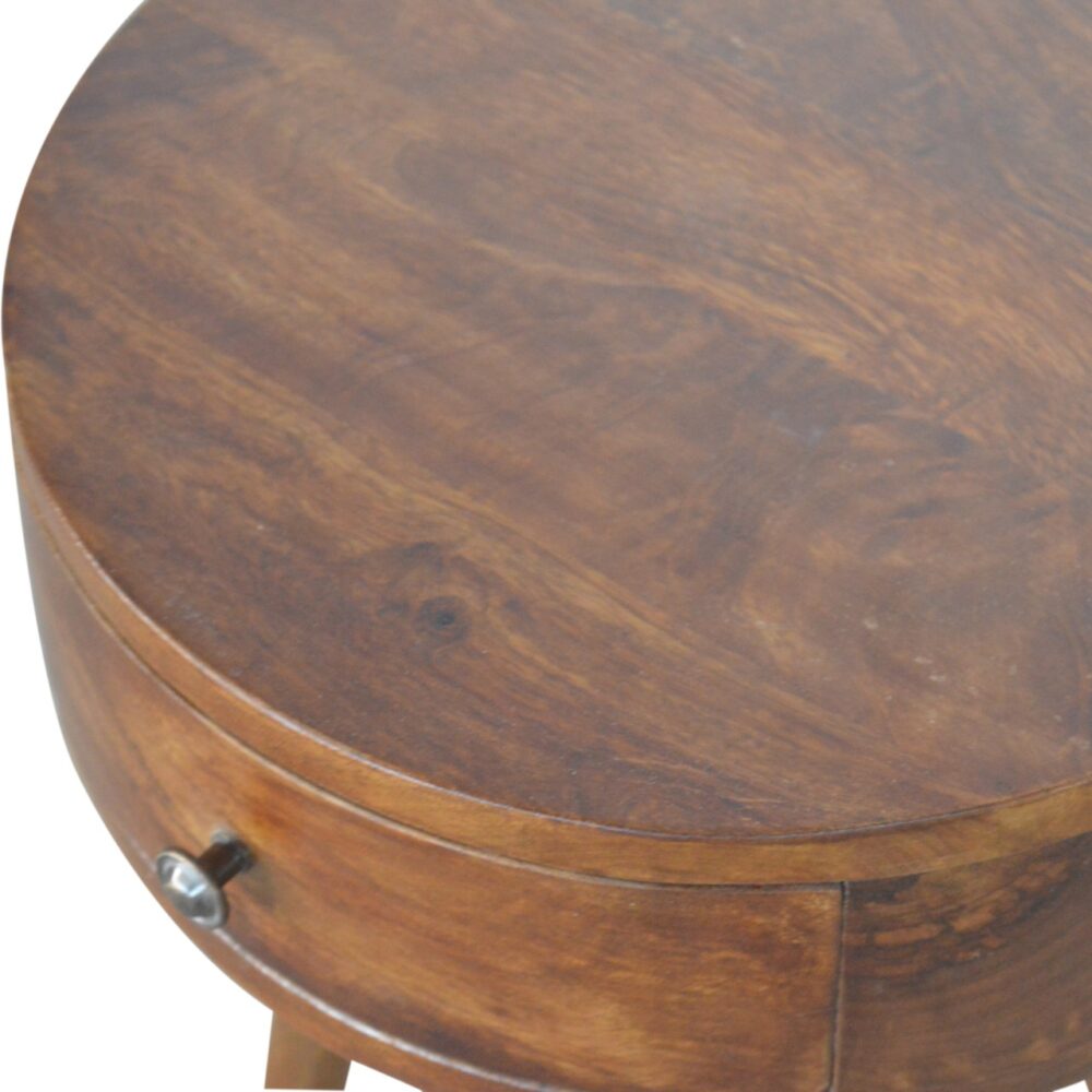 wholesale Nordic Chestnut Circular Shaped Nightstand for resale