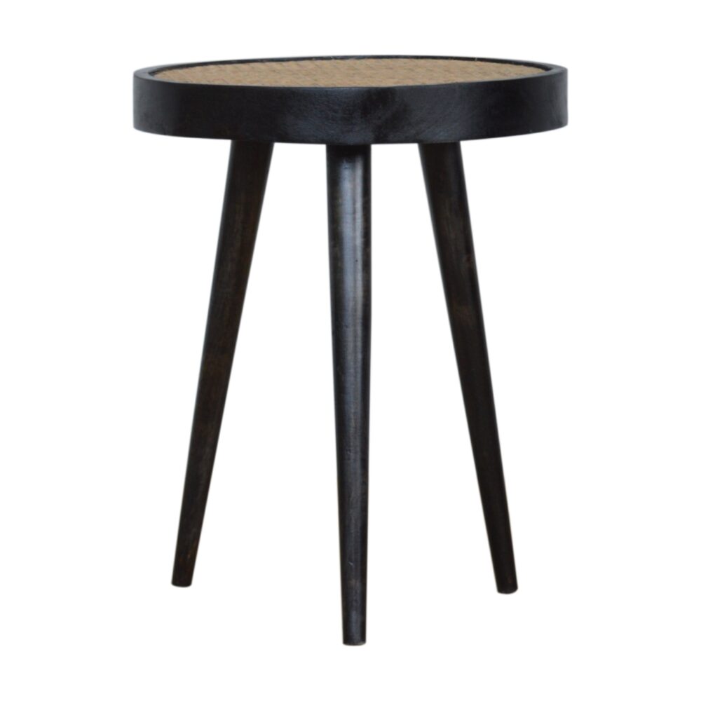 Ash Black Rattan End Table for resale