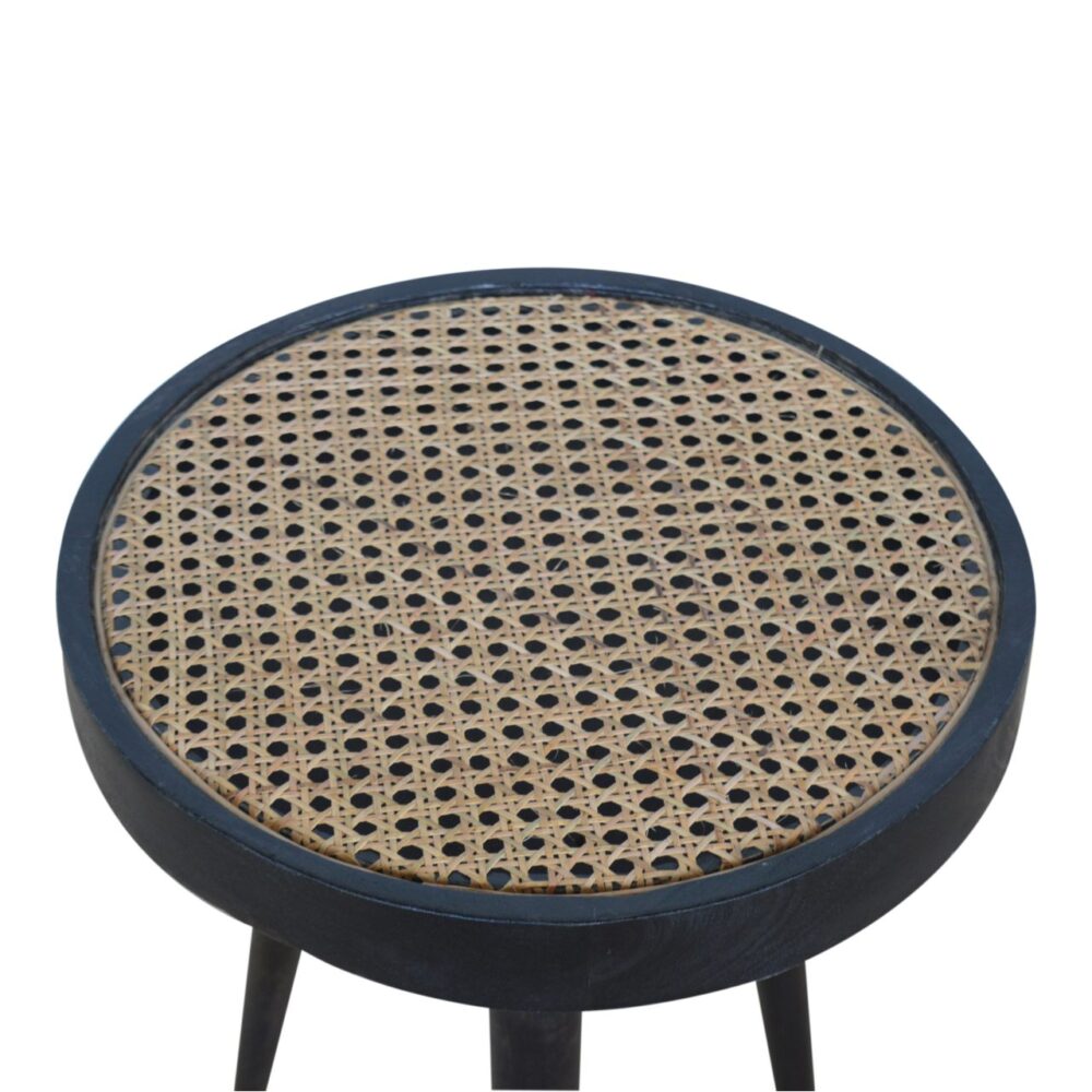 Ash Black Rattan End Table for resell