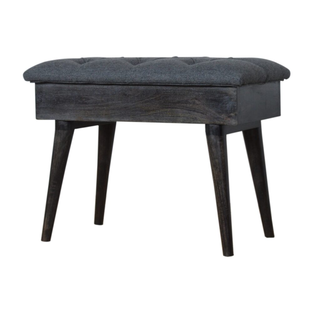 wholesale Black Tweed Storage Bench for resale