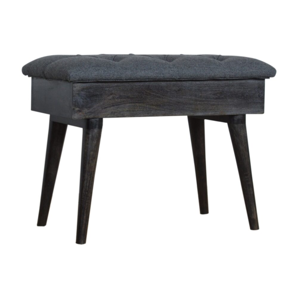 Black Tweed Storage Bench dropshipping