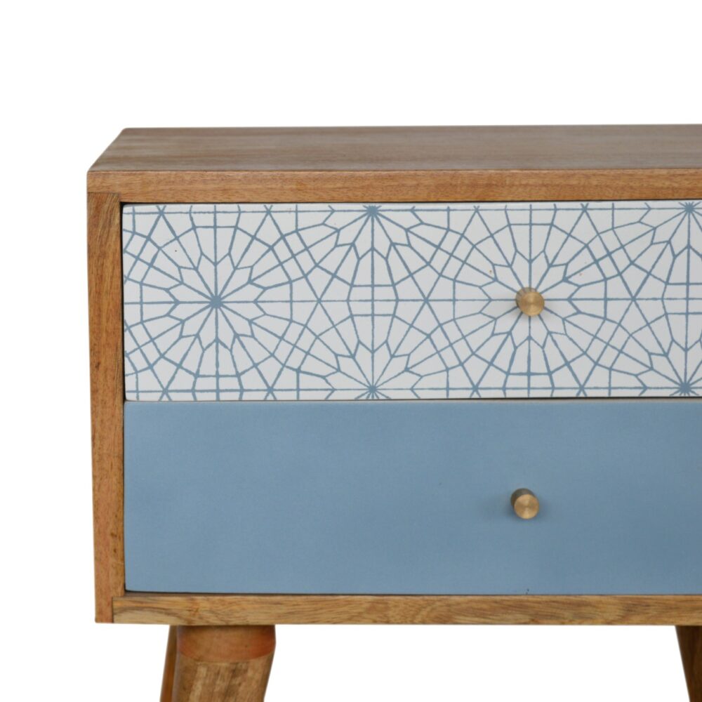 Blue Patterned Bedside for resell