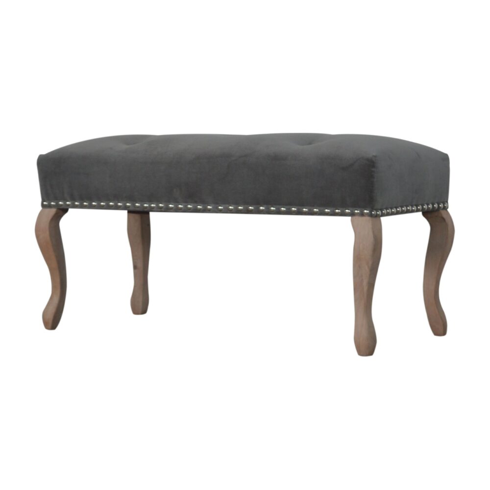 wholesale French Style Grey Velvet Bench for resale