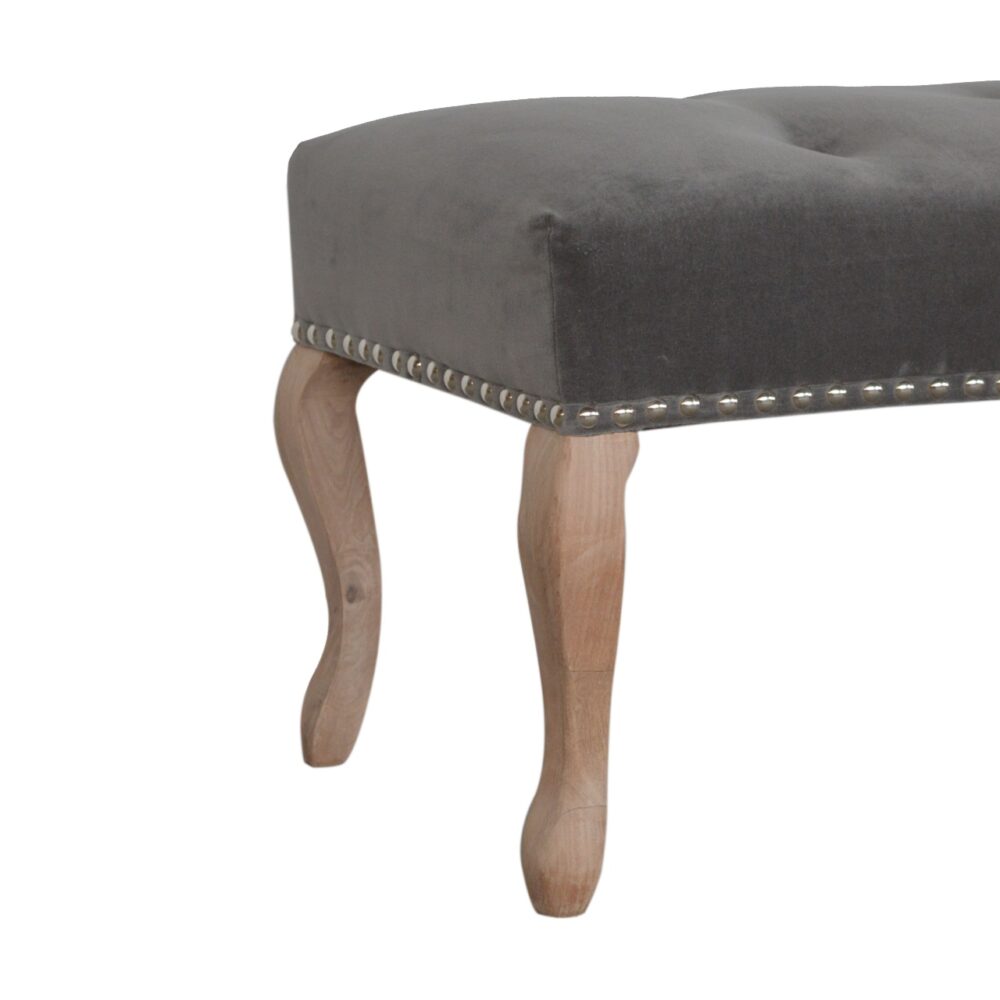 wholesale French Style Grey Velvet Bench for resale
