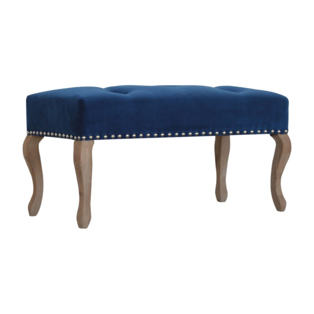wholesale French Style Royal Blue Velvet Bench for resale