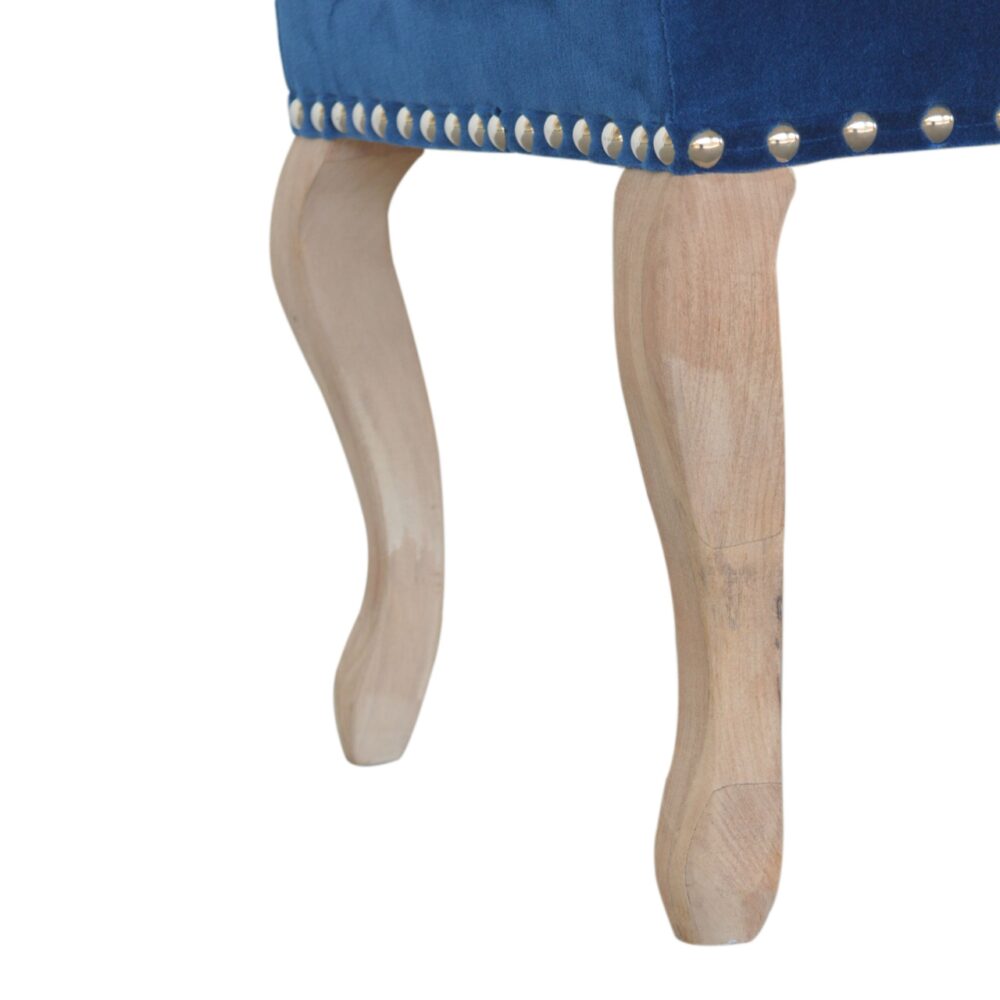 French Style Royal Blue Velvet Bench for wholesale