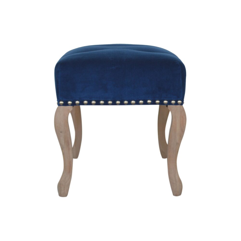 bulk French Style Royal Blue Velvet Bench for resale