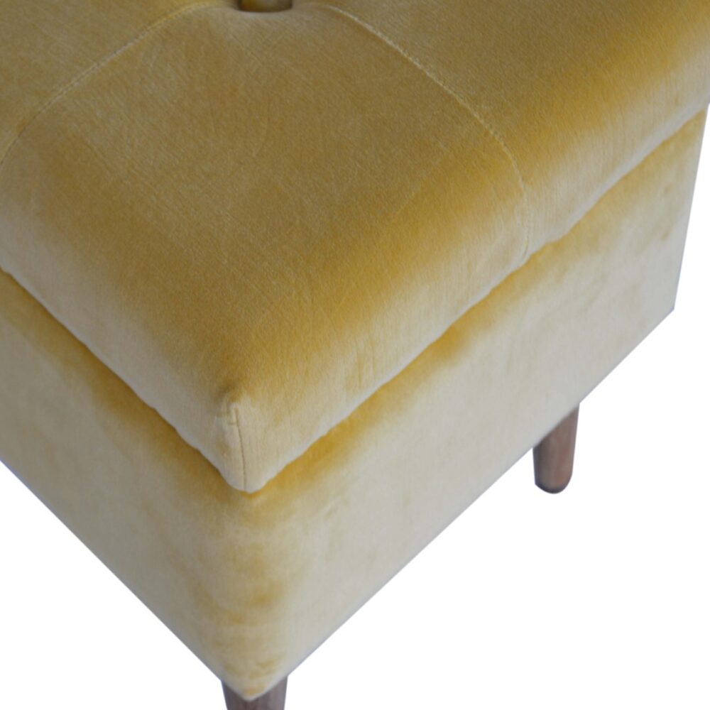 Mustard Velvet Storage Footstool for resell