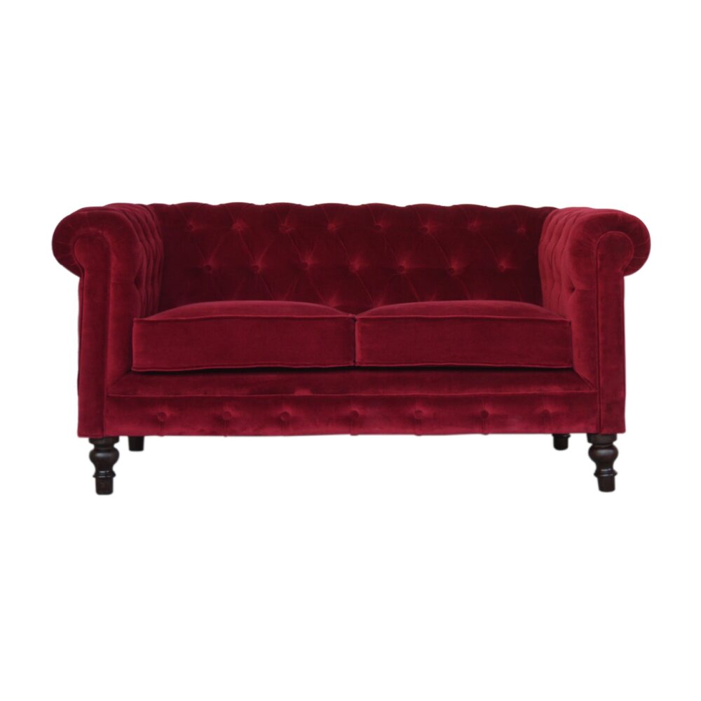 Wine Red Velvet Chesterfield Sofa wholesalers