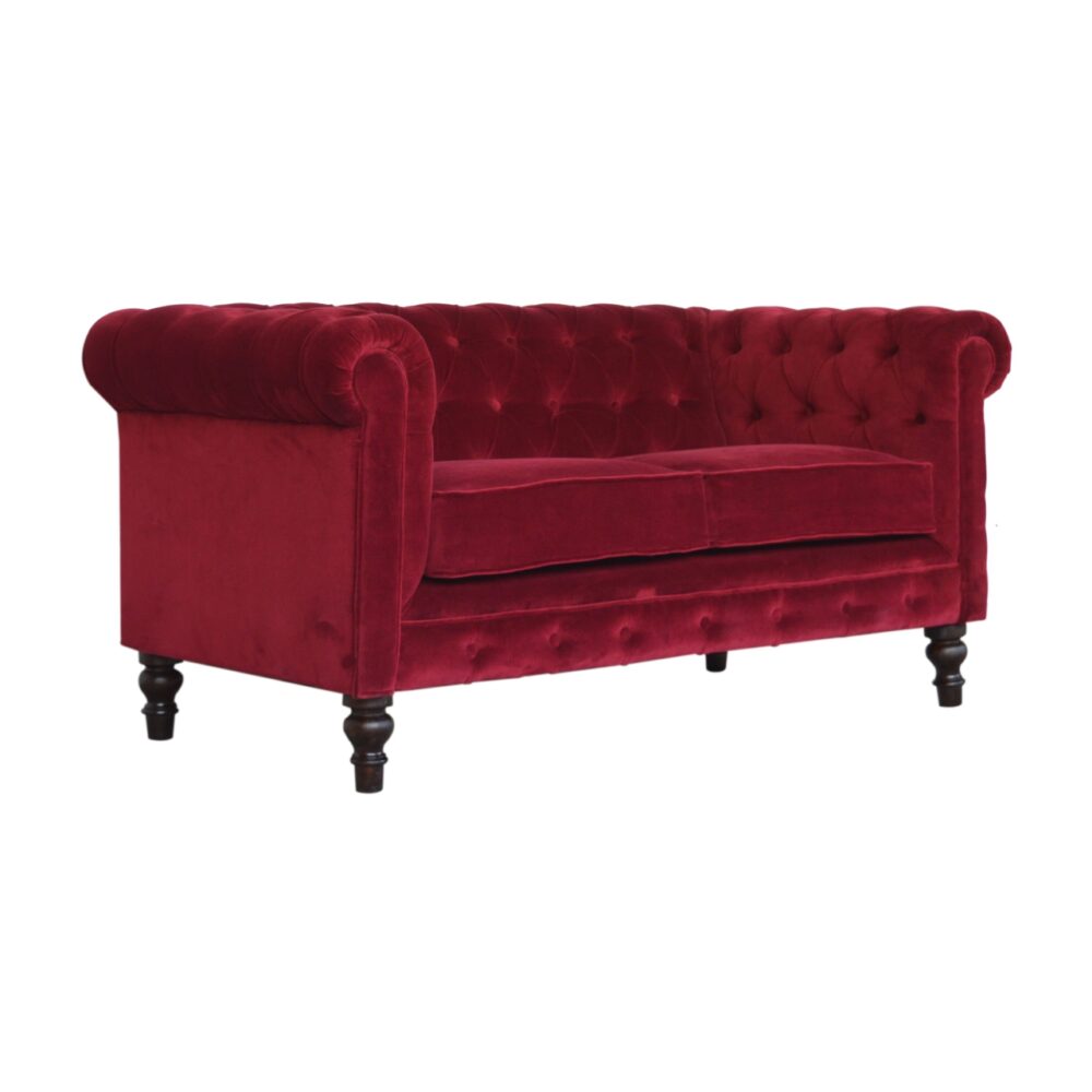 wholesale Wine Red Velvet Chesterfield Sofa for resale