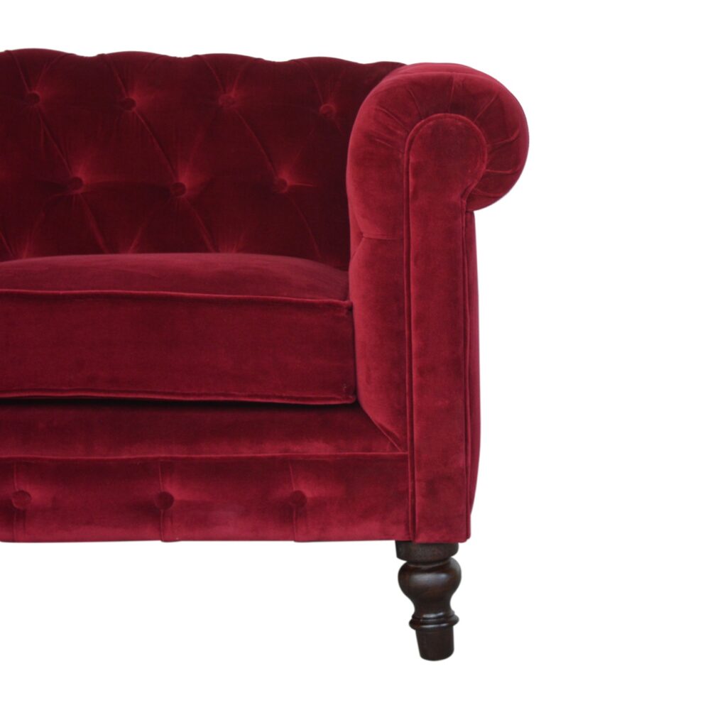 wholesale Wine Red Velvet Chesterfield Sofa for resale