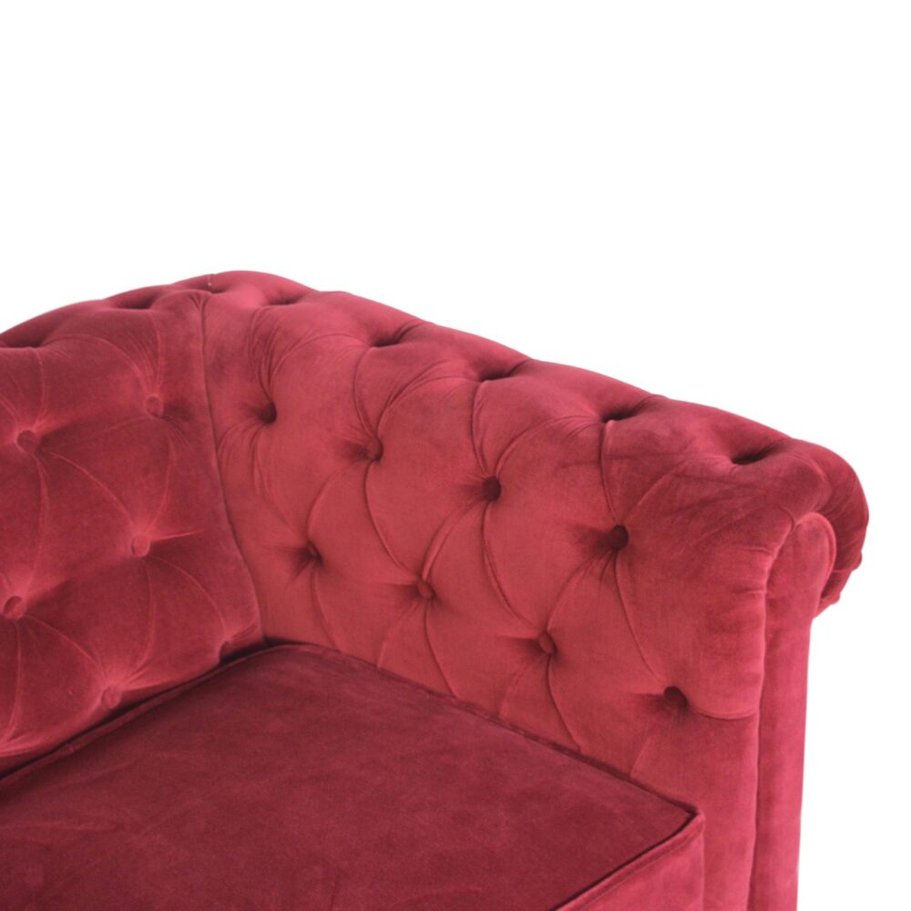 Wine Red Velvet Chesterfield Sofa for reselling