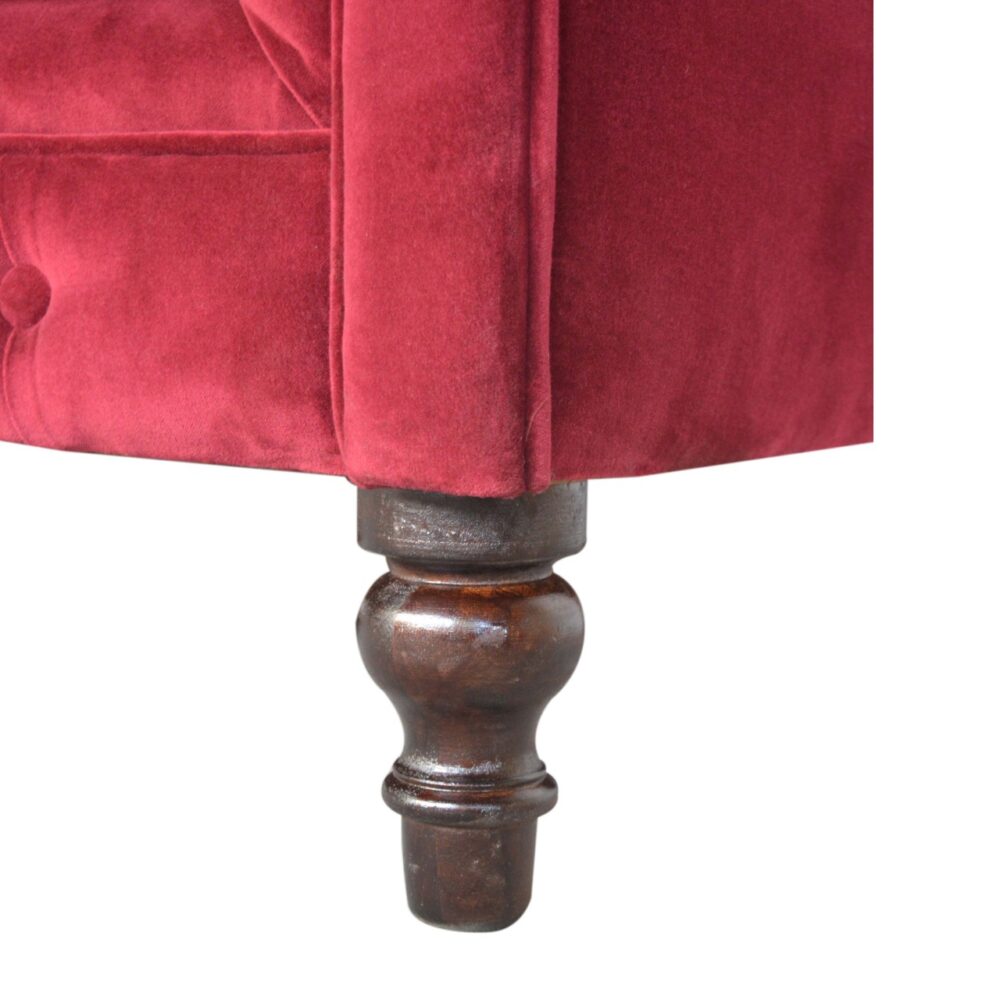 Wine Red Velvet Chesterfield Sofa for wholesale