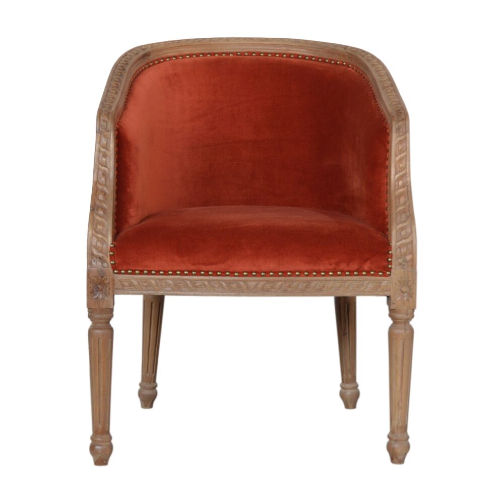 Rust Velvet Occasional Chair wholesalers