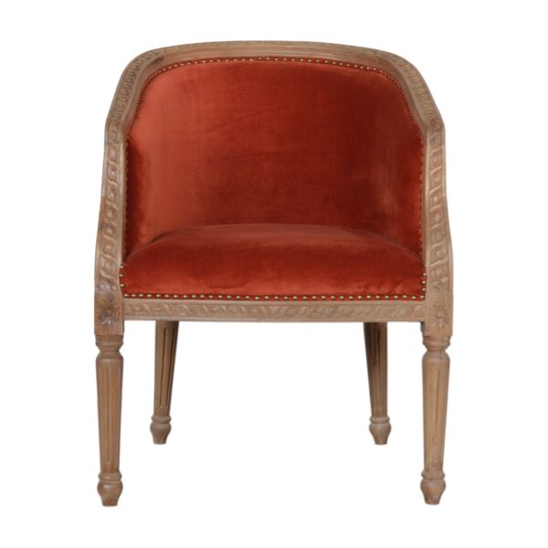 Rust Velvet Occasional Chair for resale