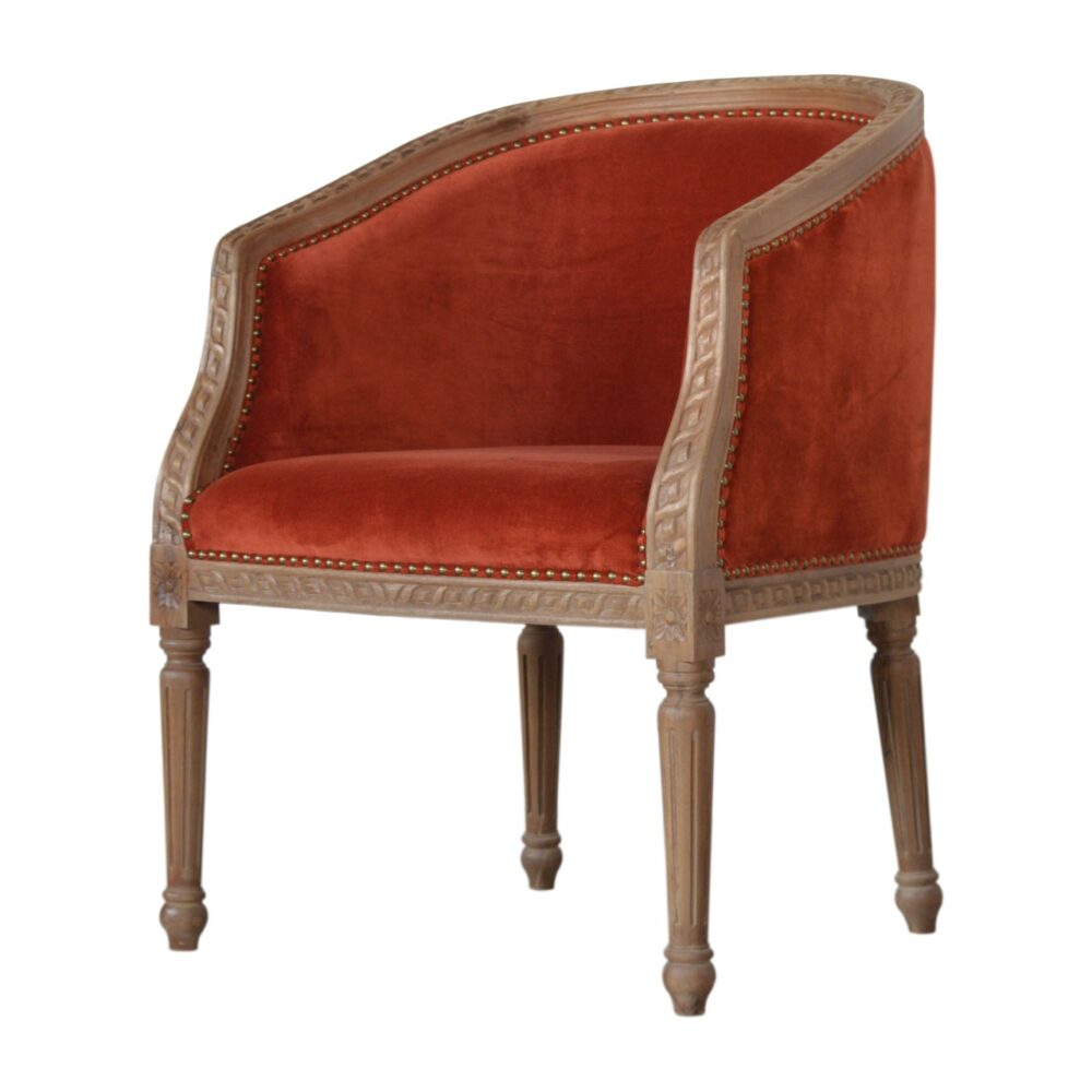 wholesale Rust Velvet Occasional Chair for resale
