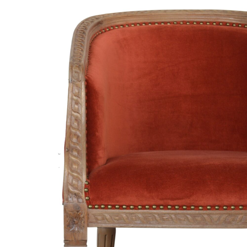 wholesale Rust Velvet Occasional Chair for resale
